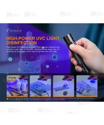 Linterna Fénix LD32 UVC con rayos ultravioleta para desinfección (1200 Lúmenes)