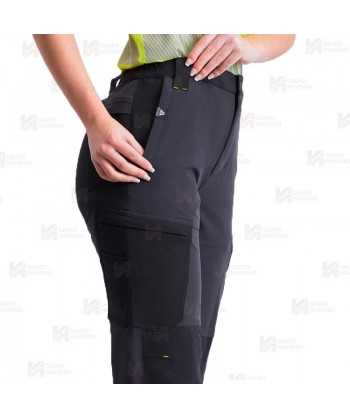Pantalón elástico, bicolor alta visibilidad con cinta segmentada
