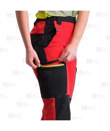 Pantalón elástico, bicolor alta visibilidad con cinta segmentada