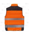 Chaleco acolchado multibolsillos de Alta Visibilidad naranja flúor/negro