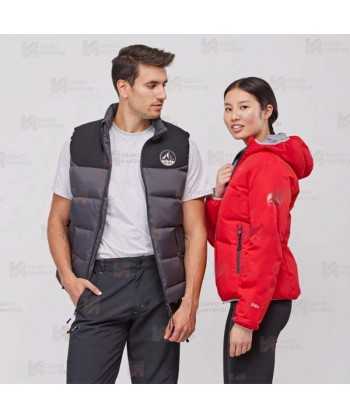 Chaleco SÜOL Roc-Neige con relleno de plumas y capucha para hombre