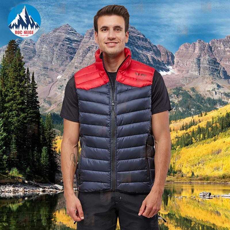 Chaleco RÜF de Roc-Neige bicolor y acolchado para hombre color marino y rojo