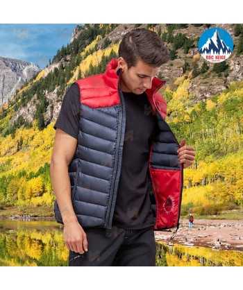 Chaleco RÜF de Roc-Neige bicolor y acolchado para hombre color marino y rojo