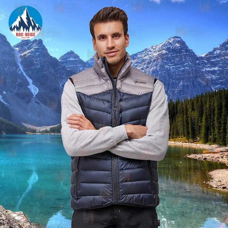 Chaleco RÜF de Roc-Neige bicolor y acolchado para hombre color marino y gris