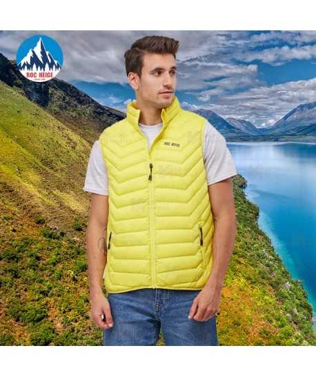 Chaleco Lex de Roc-Neige con plumas 90:10 para hombre color amarillo