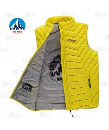 Chaleco Lex de Roc-Neige con plumas 90:10 para hombre color amarillo