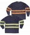 Camiseta manga larga transpirable con cintas reflectantes bicolor