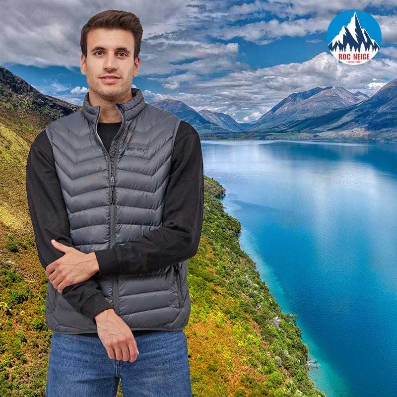 Chaleco Lex de Roc-Neige con plumas 90:10 para hombre color gris