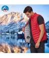 Chaleco Lex de Roc-Neige con plumas 90:10 para hombre color rojo oscuro
