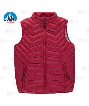 Chaleco Lex de Roc-Neige con plumas 90:10 para hombre color rojo oscuro