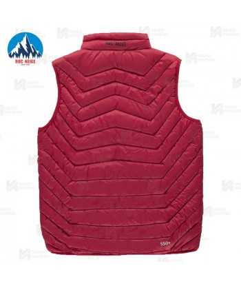 Chaleco Lex de Roc-Neige con plumas 90:10 para hombre color rojo oscuro