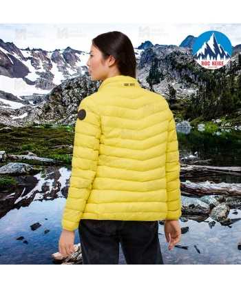 Chaqueta Lexe de Roc-Neige con plumas 90:10 para mujer color amarillo