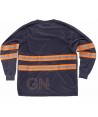 Camiseta manga larga transpirable con cintas reflectantes bicolor naranja/plata/naranja