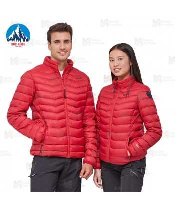 Plumífero Lexe de Roc-Neige con relleno de  plumas 90:10 para mujer color rojo oscuro
