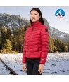 Plumífero Lexe de Roc-Neige con relleno de  plumas 90:10 para mujer color rojo oscuro