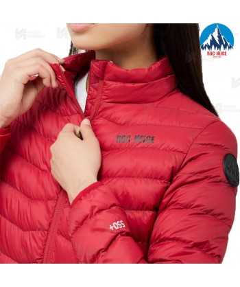 Plumífero Lexe de Roc-Neige con relleno de  plumas 90:10 para mujer color rojo oscuro