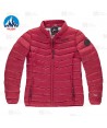Plumífero Lexe de Roc-Neige con relleno de  plumas 90:10 para mujer color rojo oscuro