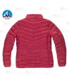Plumífero Lexe de Roc-Neige con relleno de  plumas 90:10 para mujer color rojo oscuro