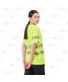 Camiseta alta visibilidad amarillo flúor clase 2 de manga corta con cintas segmentadas