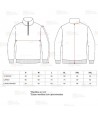 Sudadera gruesa bicolor de alta visibilidad  con media cremallera