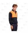 Sudadera gruesa bicolor de alta visibilidad  con media cremallera