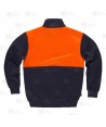 Sudadera gruesa bicolor de alta visibilidad  con media cremallera