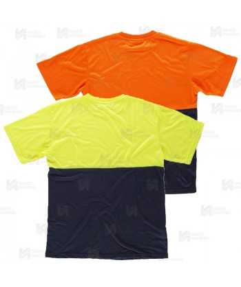 Camiseta bicolor alta visibilidad de manga corta