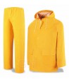 Traje laboral económico de PVC para lluvia color amarillo