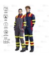 Buzo ignífugo, antiestático con protección para soldadura y arco eléctrico