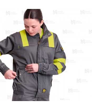 Cazadora ignífuga, antiestática con protección para soldadura y arco eléctrico