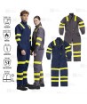 Buzo ignífugo, antiestático con protección para soldadura y arco eléctrico