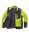 Chaqueta de punto acolchada combinada con tejido softshell
