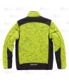 Chaqueta de punto acolchada combinada con tejido softshell