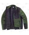 Chaqueta de punto acolchada combinada con tejido softshell