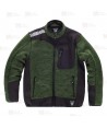 Chaqueta de punto acolchada combinada con tejido softshell