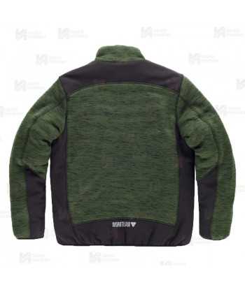 Chaqueta de punto acolchada combinada con tejido softshell