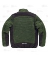 Chaqueta de punto acolchada combinada con tejido softshell