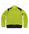 Chaqueta de punto combinada con tejido softshell color amarillo flúor y negro