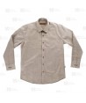 Camisa muy ligera a cuadros de cuello clásico de manga larga para hostelería