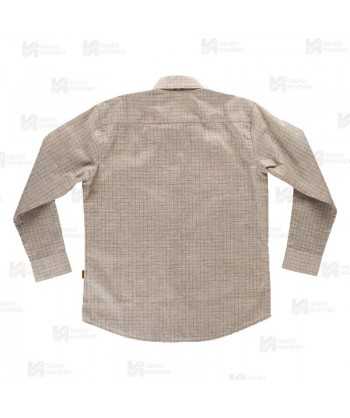Camisa muy ligera a cuadros de cuello clásico de manga larga para hostelería