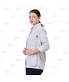 Camisa unisex a cuadros de cuello clásico de manga larga para hostelería