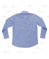 Camisa unisex a cuadros de cuello clásico de manga larga para hostelería