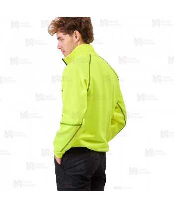 Sudadera de media cremallera alta visibilidad amarillo flúor