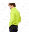 Sudadera de media cremallera alta visibilidad amarillo flúor