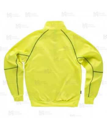 Sudadera de media cremallera alta visibilidad amarillo flúor