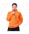 Sudadera de media cremallera alta visibilidad naranja flúor