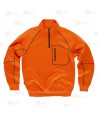Sudadera de media cremallera alta visibilidad naranja flúor
