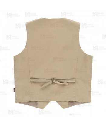 Chaleco en tejidos canvas anti mancha color beige para hostelería
