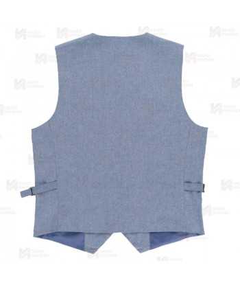 Chaleco en tejidos canvas anti mancha color vaquero claro para hostelería -Mujer-