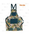 Delantal con peto en tejido canvas anti manchas de 68 x 88 cm